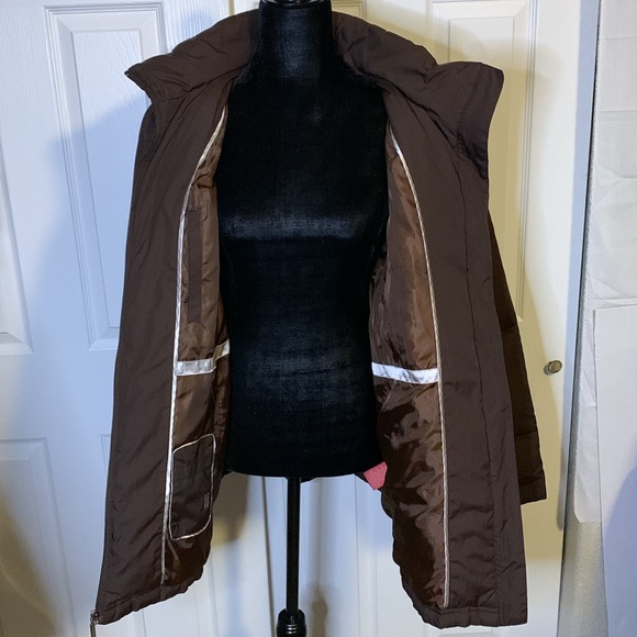 Vintage Faded Glory Brown Long Puff Coat - Picture 4 of 11
